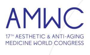 Das Logo für den 17. Weltkongress der ästhetischen Anti-Aging-Medizin mit Dr. Maria Riedhart-Huter.